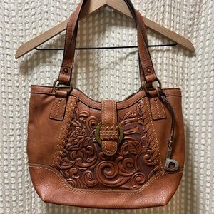 BOC Tan Embossed Shoulder Bag